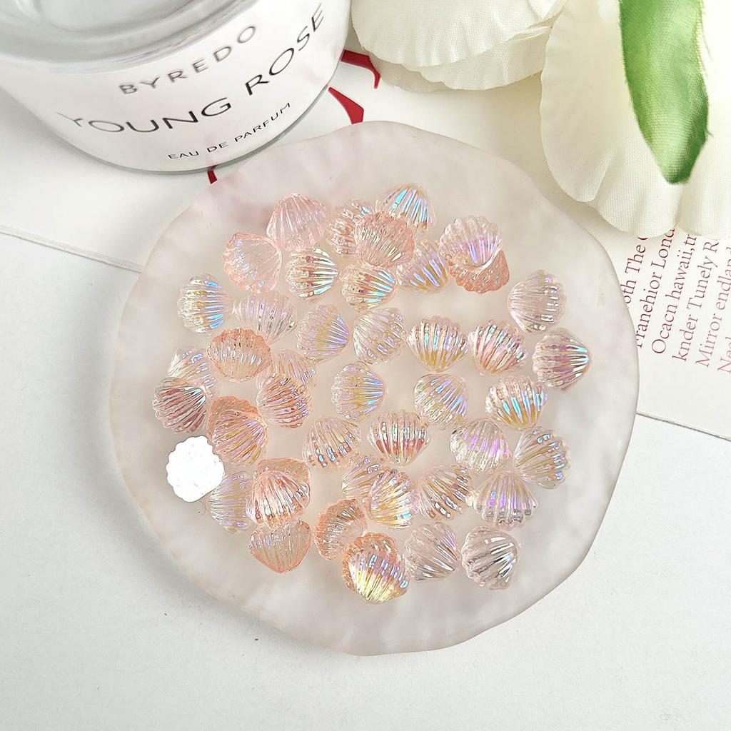 Aurora Colorful Scallop Shell DIY Accessories Hair Clips Nail Art Decorations Phone Case Headwear Resin Accessories