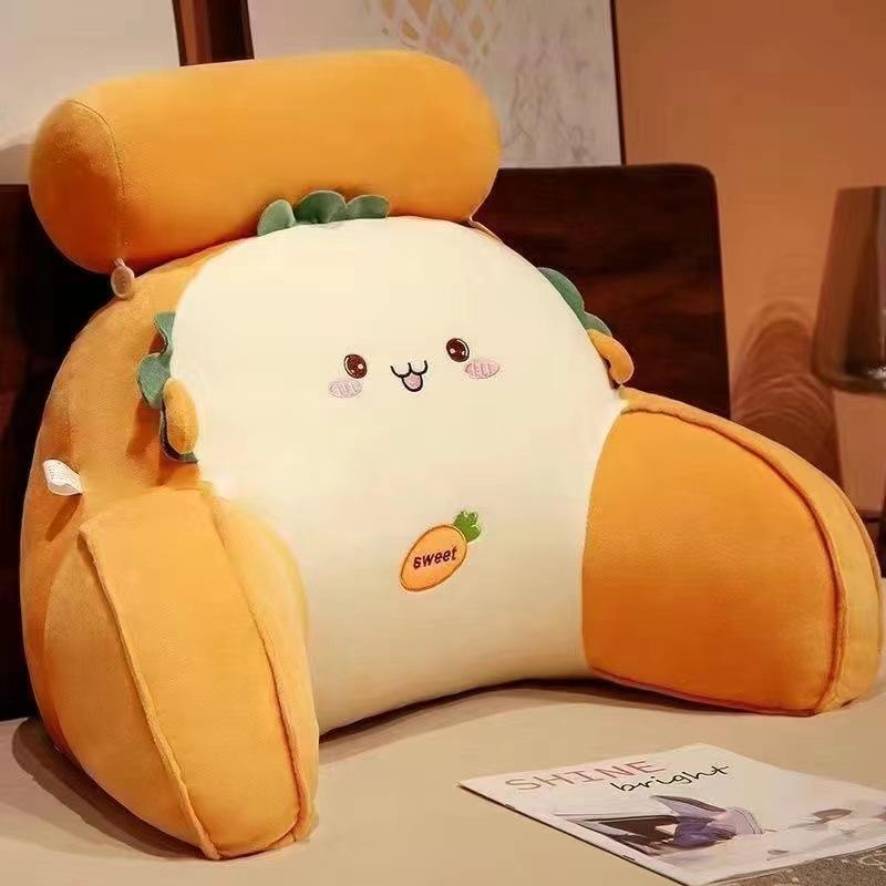 Cartoon Soft Bag Cushion Large Backrest Office Lumbar Support Pillow Reading Playing with Mobile Phones Tatami Pillow Versatile for Multiple Scenarios