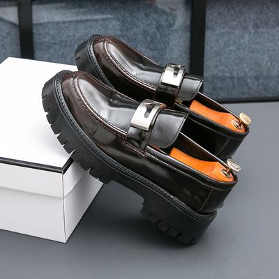 FashionThick Bottom Men's Loafers New Fashion Men Casual Shoes Classic Brand Leather Formal Dress Footwear Comfy Drive Shoes Boat Flats