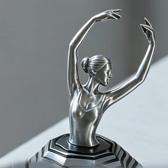 3D Printed Spinning Ballerina Fidget Toy Ballet Girl Figurine Stress Relief Desk Decor Expanded Sensory Spiral Toy for Adults Teens