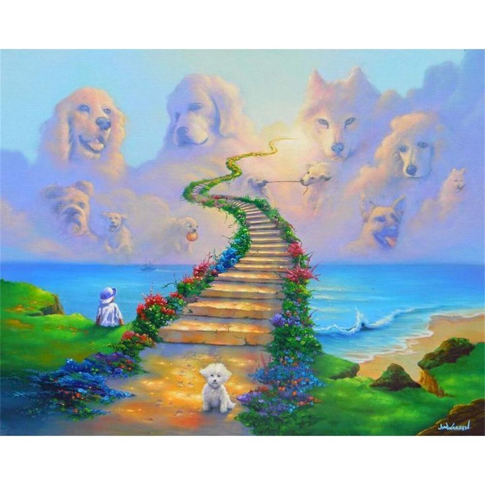 5d Diy Diamond Embroidery Seaside Full Round Diamond Painting Kits Beach Landscape Mosaic Rhinestone Puzzle Decoration