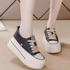 Fashion 6cm Platform Wedge Shoes for Women Sneakers Denim Canvas Cloth Spring Summer Autumn Female Casual Shoes Zapatos De Mujer 2024