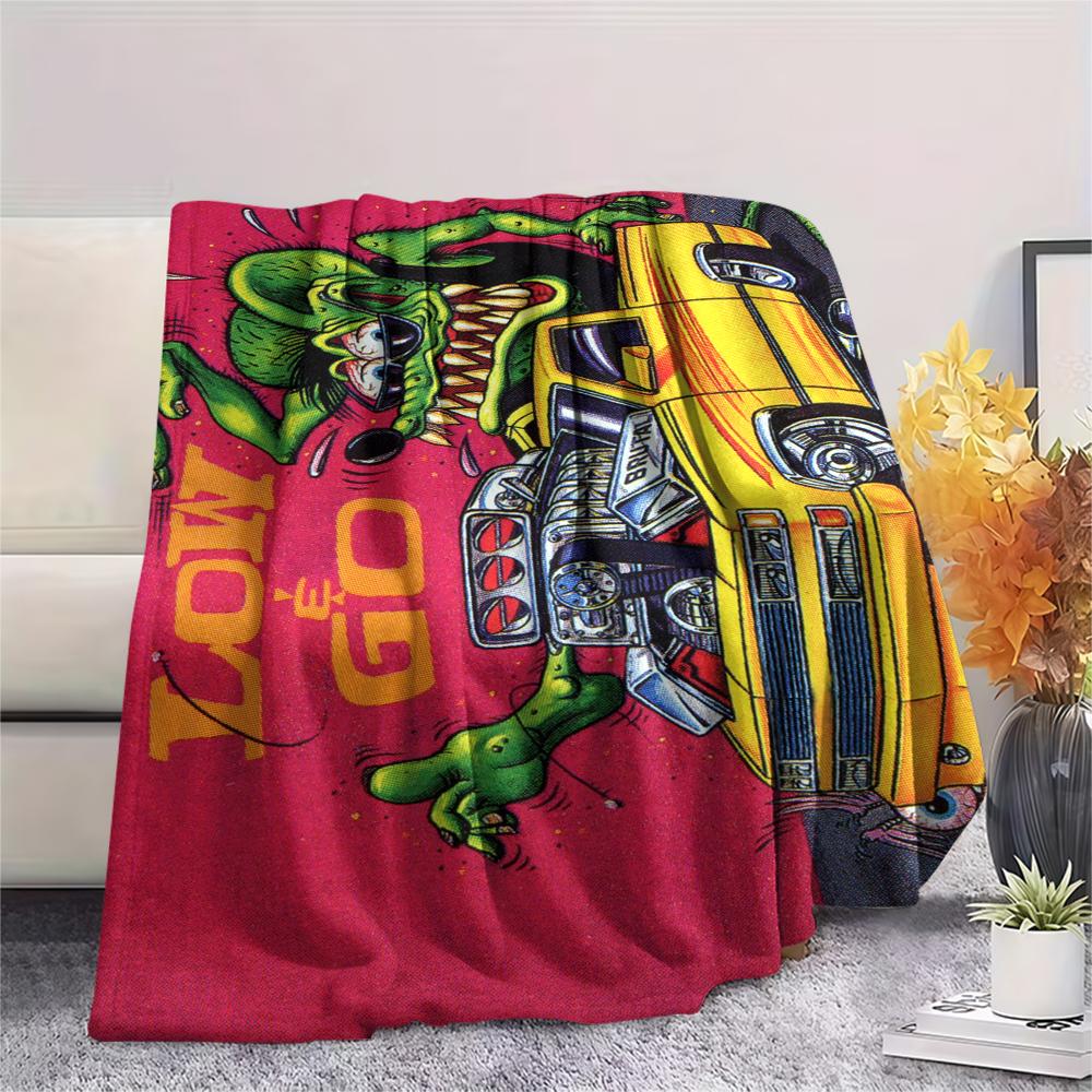 1 szt. Flanelowy Koc z Nadrukiem Kreskówkowym, Wysoka Jakość, Wygodny na Wszystkie Pory Roku, Wystrój Domu, Ciepło i Komfort, Idealny na Prezent Świąteczny lub Urodzinowy