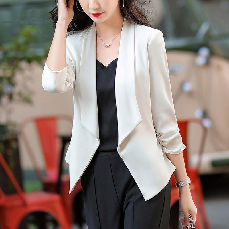 Small Suit Jacket Three-quarter Sleeve Spring Summer New Korean Thin Temperament Fashionable Pink Suit for Women