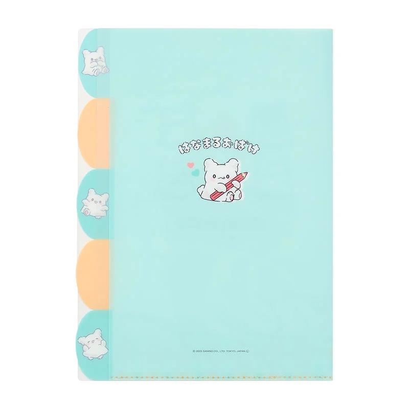 Sanrio HANAMARUOBAKE A4 Průhledný pořadač s 5 kapsami ( Šek ) Japonsko NOVÝ