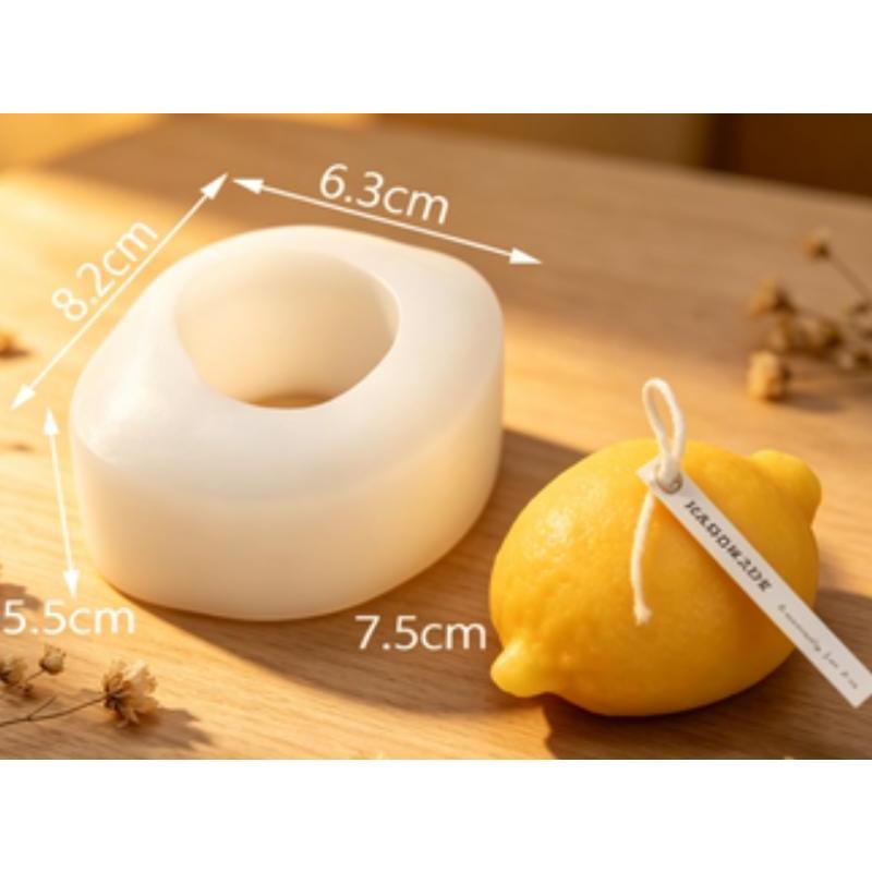 Simulation Lemon Fruit Silicone Mold DIY Aromatherapy Candle Wax Soap Fondant Mould Handmade Craft Baking Tools Home Supplies