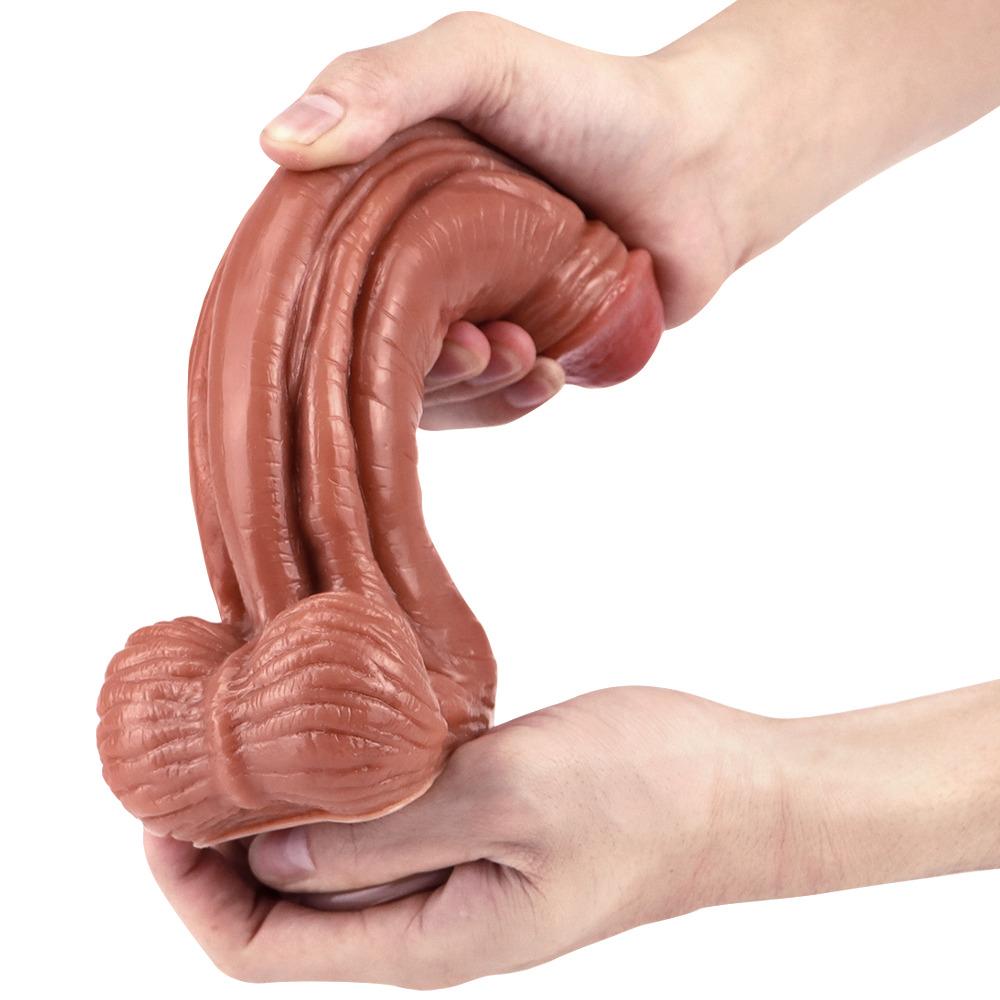 24cm 6 Color Big Black Dick Anal Plug Adult Sex Toy Fisting Realistic Penis BDSM Strapon Dick Pegging Femdom Women's Masturbator