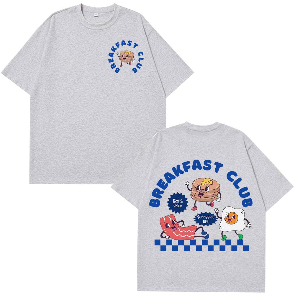 

Funny Breakfast Club Vintage Graphic Tees Summer Shortsleeved Fashion Loose Tshirt Unisex Women Trendy Tshirts S