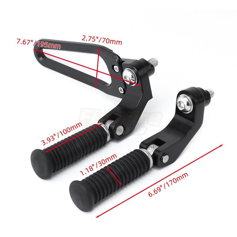 Motorcycle Rear Passenger Foot Pegs Mount Black Rest Pedal Footrest For BMW R18 -UP