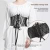 Wide Lace Waist Closure Women's Versatile Dress Top Embellished Belt Elastic Elastic Waistband