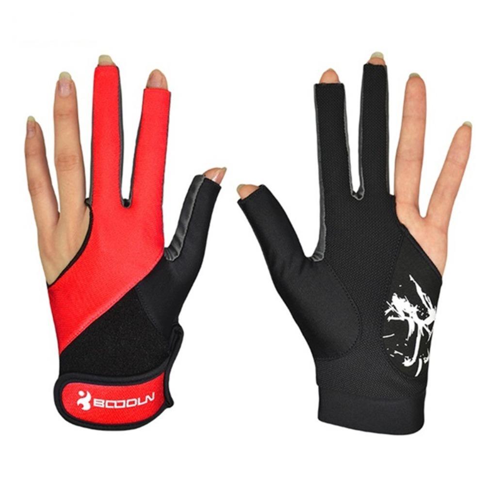 Quick-Drying Three Finger Gloves Breathable Snooker Gloves Professional Billiards Gloves Training