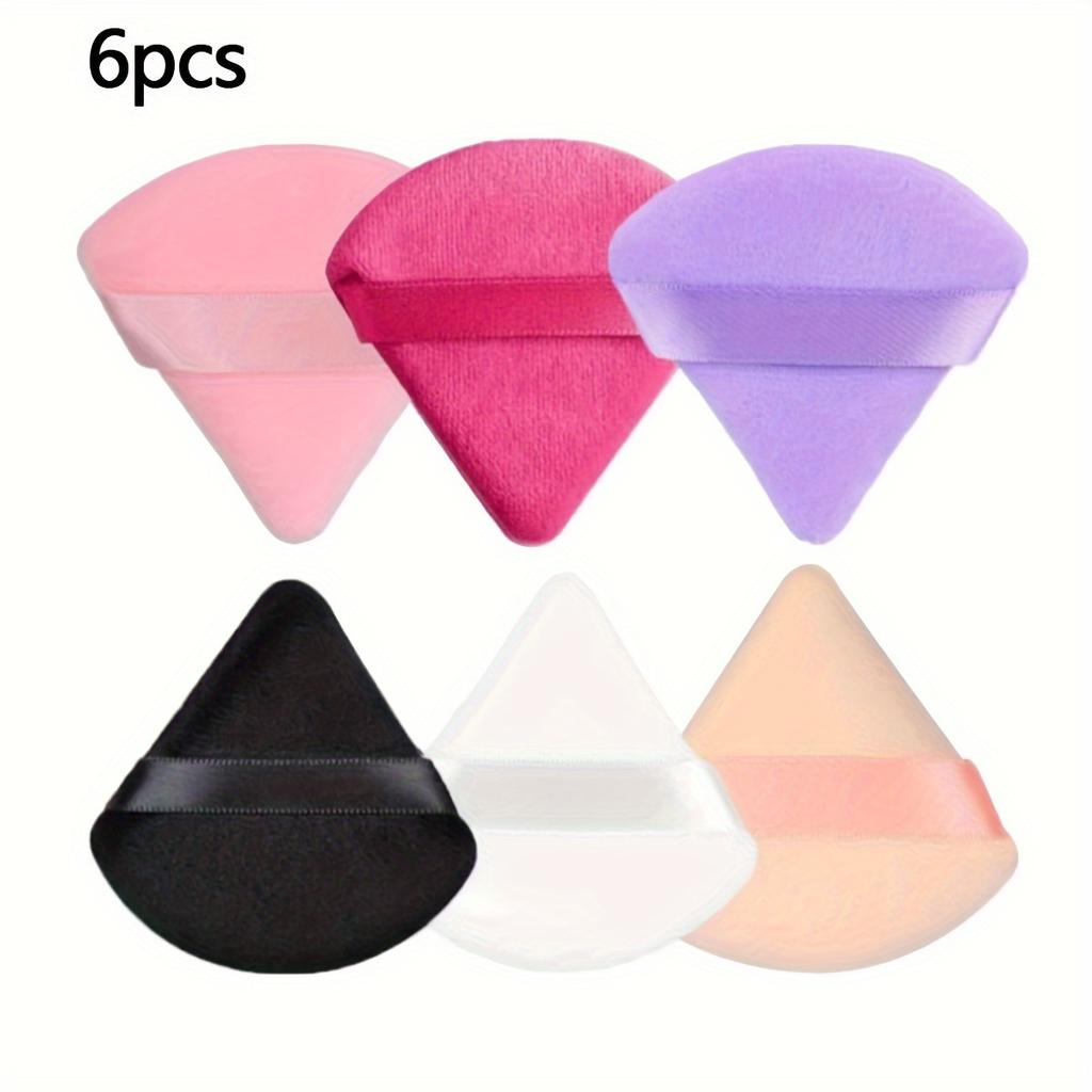 6PCS-boxed Triangle Velvet Powder Puff Make Up Sponges for Face Eyes Contouring Shadow Seal Cosmetic Foundation Makeup Tool