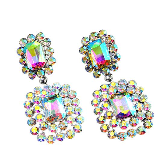 Earrings All-match Anti-rust Alloy Geometric Long Drop Earrings for Dating