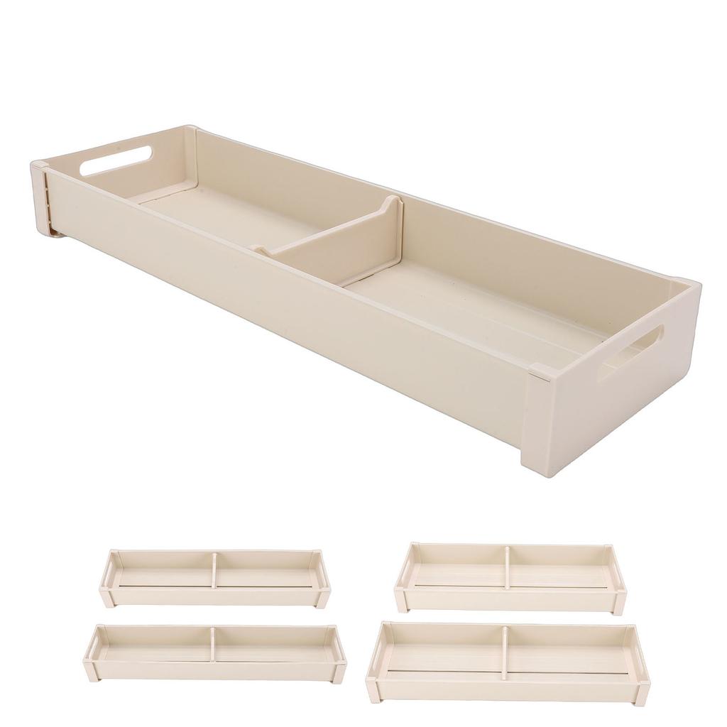 Kitchen Drawer Organizer with Adjustable Divider Aluminum Anti Slip Silverware Drawer Organizer Cutlery Tray For Forks Bowls