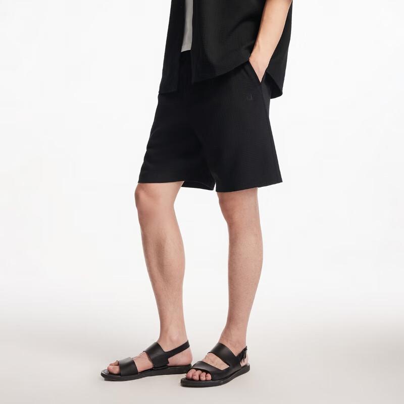 JACK&JONES Men's Embroidered Drawstring Waist Casual Shorts