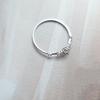 Premium Quality Women Simple Elegant Mini Crystal Eternity Engagement Ring