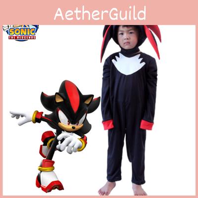 Combinaison Cosplay Sonic Costume d'Halloween pour Enfants avec Tissu Respirant