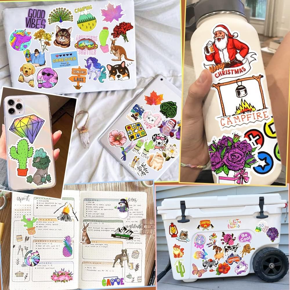 50Pcs Cute Dog Stickers for Kids Vinyl Dog Stickers for Water Bottles Laptop Waterproof Puppy Stickers Pack