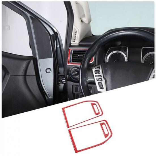 Red Carbon Fiber Center Console Side Air Vent Sticker For Nissan Titan 2016-23