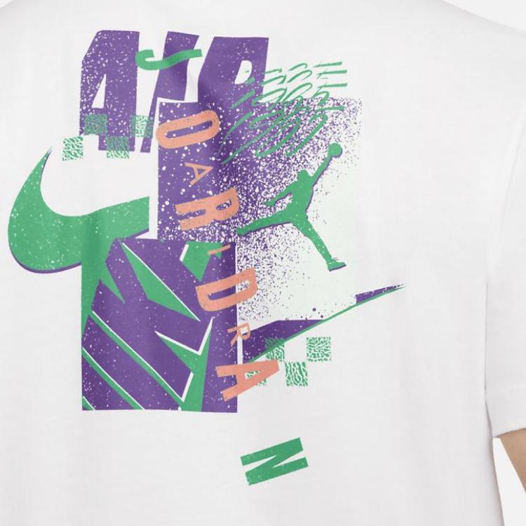 Jordan Fun Letter Logo Print Breathable Sports Short Sleeve T-Shirt Men Tops White CZ8391-100