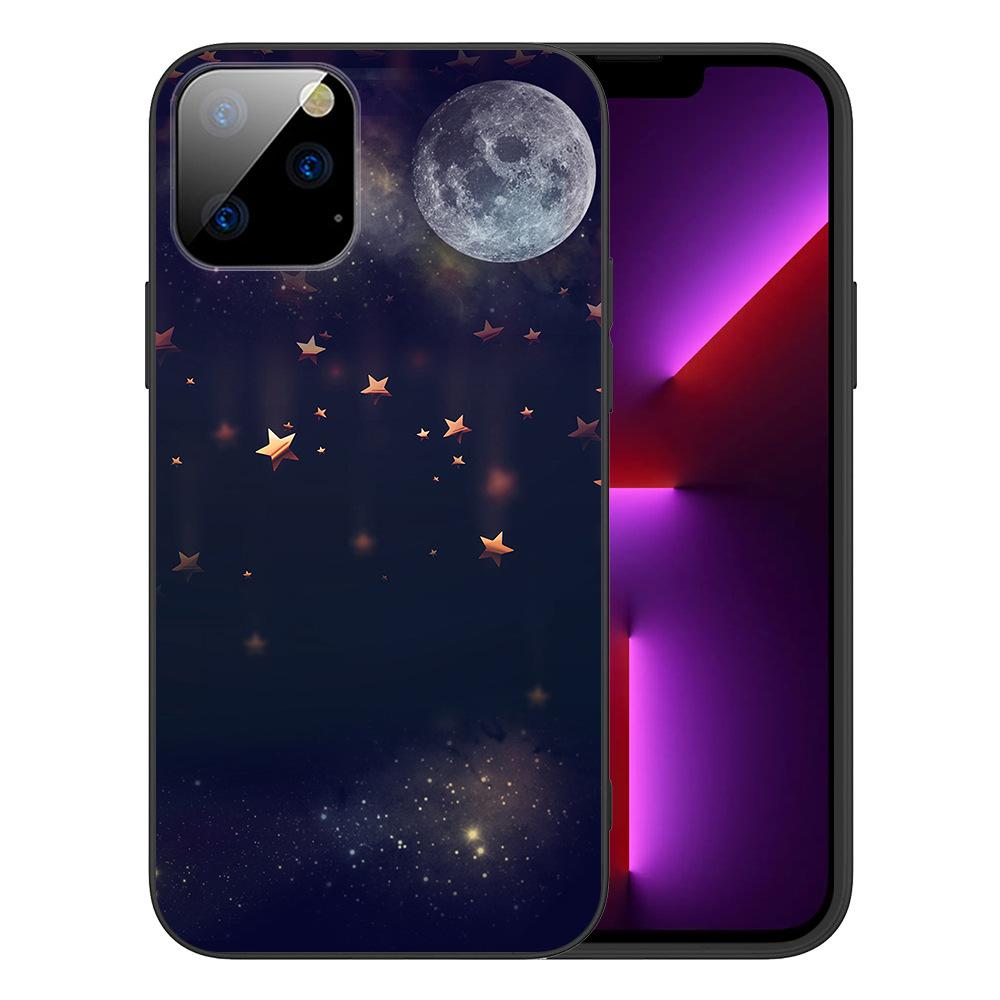 Applicable To IPhone16 Starry Sky Scenery Mobile Phone Case, New Moon Star Universe Couple Literary Mobile Phone Case