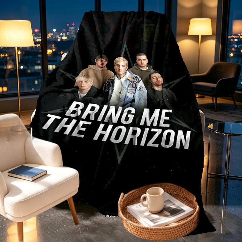 Bring Me the Horizon Print Blanket - Soft & Comfortable, for Bedroom, Travel, Sofa, Home Decoration - Birthday Christmas Gift for Friend