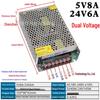 Dual-Output Voltage Switching Power Supply: 5V/12V/24V, 60W/120W/200W