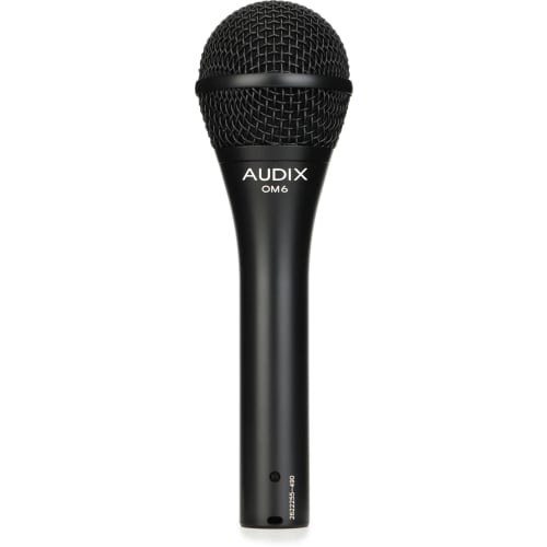 AUDIX OM6 Handheld Dynamic Microphone, Super Cardioid, Black, for Vocals, Live Performances, and Studio Recording