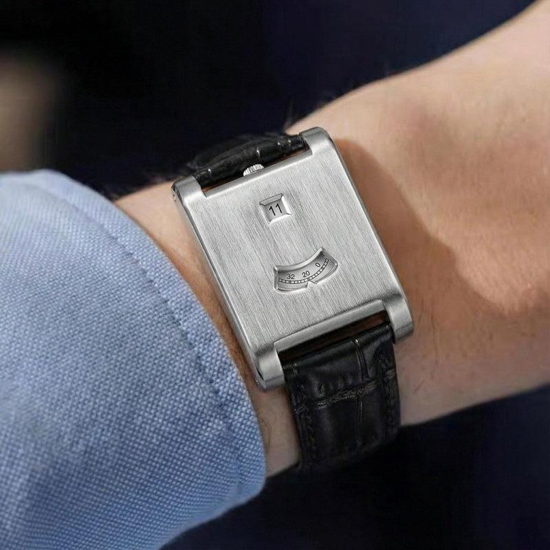 Square High-End Men's Wormhole Concept Tritium Sports Watch