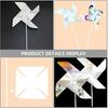24pcs Make Your Own Windmill Kits DIY Painting Crafting Spinner Pinwheel Blank Pinwheel Toy for School Work Home Crafting