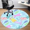1pc Mermaid Cats Office Round Rug, Non-slip, Soft and Durable Office Rug for Interior Decoration, Perfect for Office, Beautiful Decoration yy260324009
