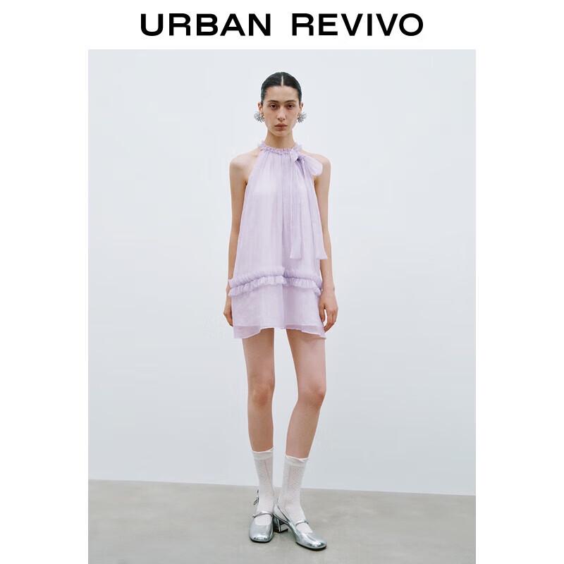 

UR 2025 Summer Bow-knot Tie Sleeveless Mini Dress M