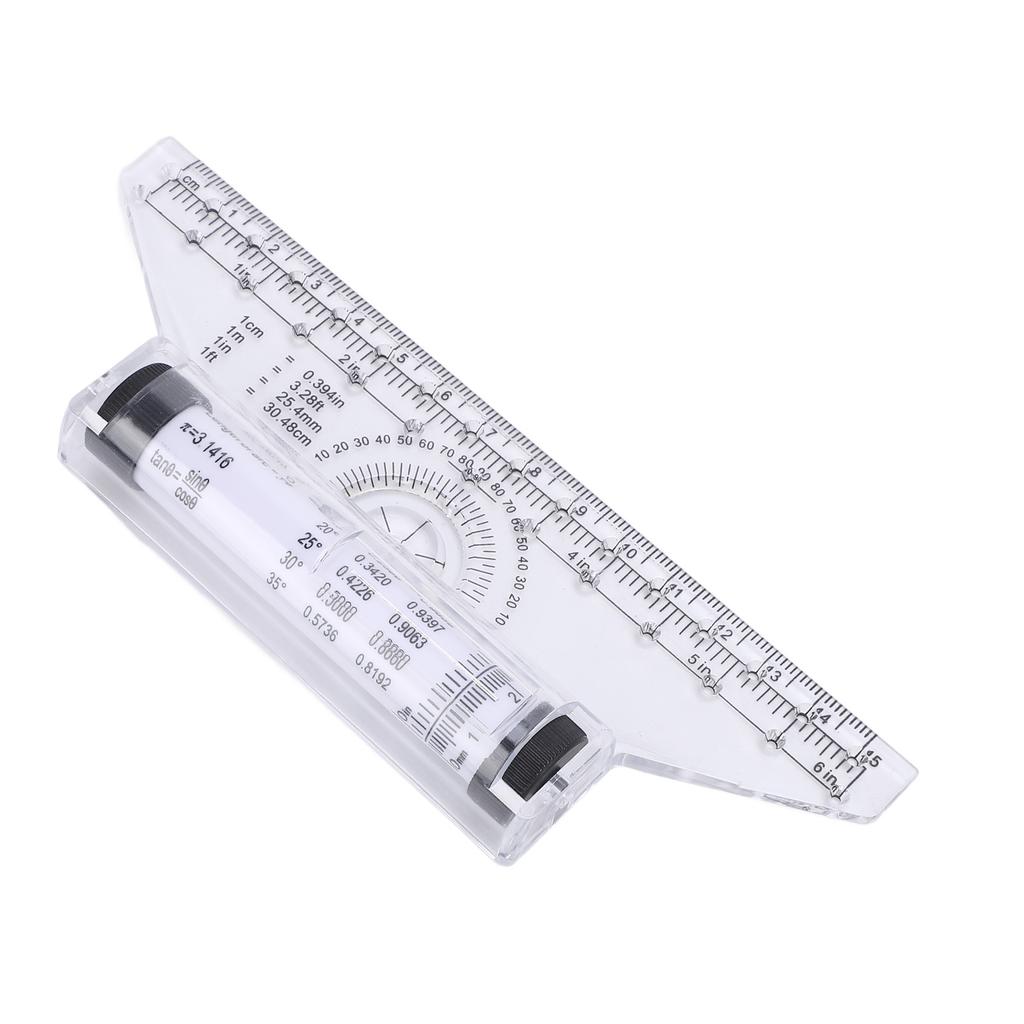 Rolling Ruler Parallel Line Arc Curve Drawing Measuring Roller Ruler with Built in Protractor