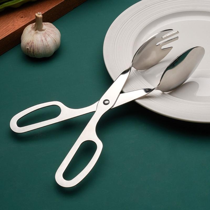 Salad and Cake Serving Tongs with Scissor Mechanism Salad Tongs Suitable for Comfortable Operations Various Setting