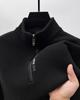 Men's Winter Fleece-Lined Half-Zip Sweatshirt: Warm, Casual Long-Sleeve Stand Collar Top