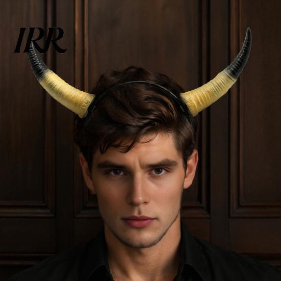 Retro Simulation Horn Headband Halloween Ram Headband, Detachable Devil Headpiece for Flexible Carnival Party, Festival Cosplay Hair Accessory, Stage