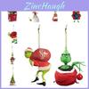 Green Furry Christmas Tree Ornament Acrylic Material Cartoon Style Festive Decoration