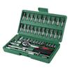 Cricchetto con spinta 46 pz/set Kit chiave dinamometrica a cricchetto Set di chiavi durevoli a bussola da 1/4 di pollice