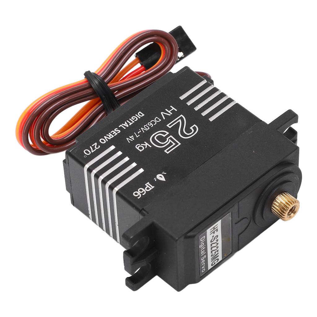 HOBBYFANS 25kg Stainless Steel Gear High Torque Servo Waterproof Digital Servo for 1:8 1:10 RC Car Boat Robot