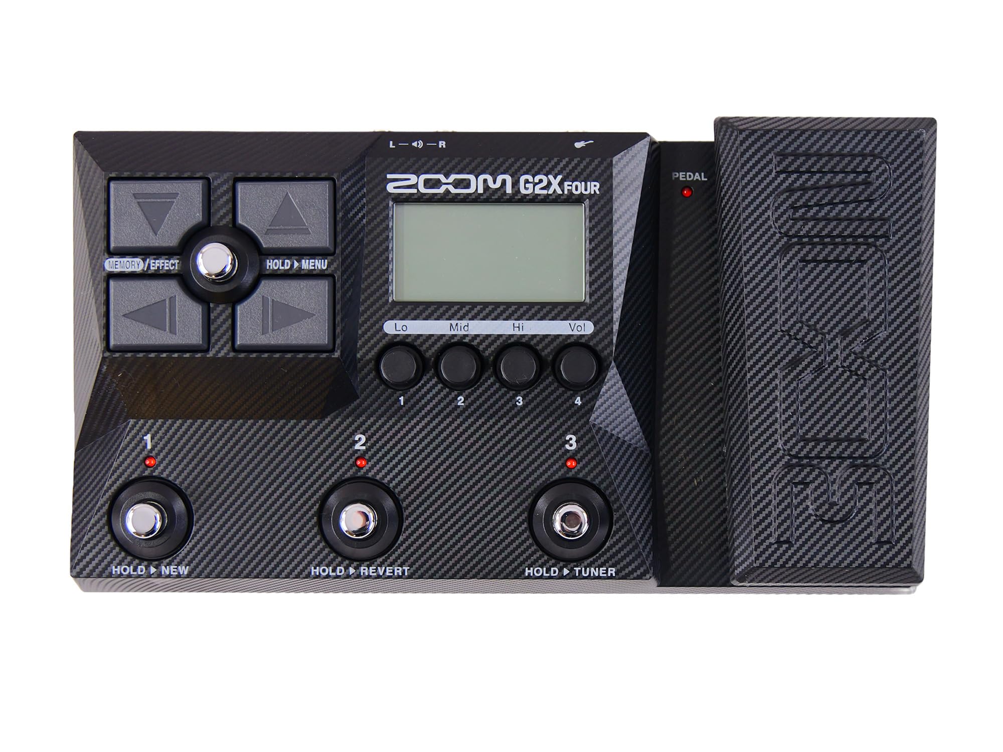 

ZOOM G2X FOUR Педаль гитарных эффектов с недавно разработанным IR эмулятором гитарного усилителя, многослойной функцией и