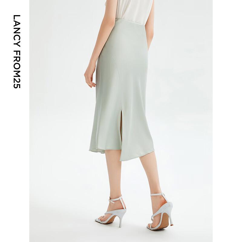 Langzi Basic Wardrobe Deconstructed Acetate Skirt