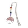 Segnalibro Albero di Pietra Decorativo Squisito Curativo 7 Chakra Segnalibro in Metallo per Insegnanti Studenti Donne