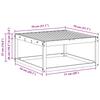 Outdoor Footstool Solid Acacia Wood White 79 x 79 x 37 cm