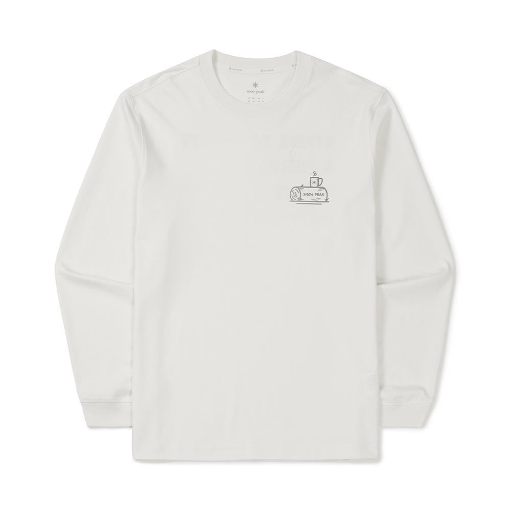 [Snowpeak] Aeroheat Lettering Long Sleeve T-shirt Off White (S25FUFTL24)