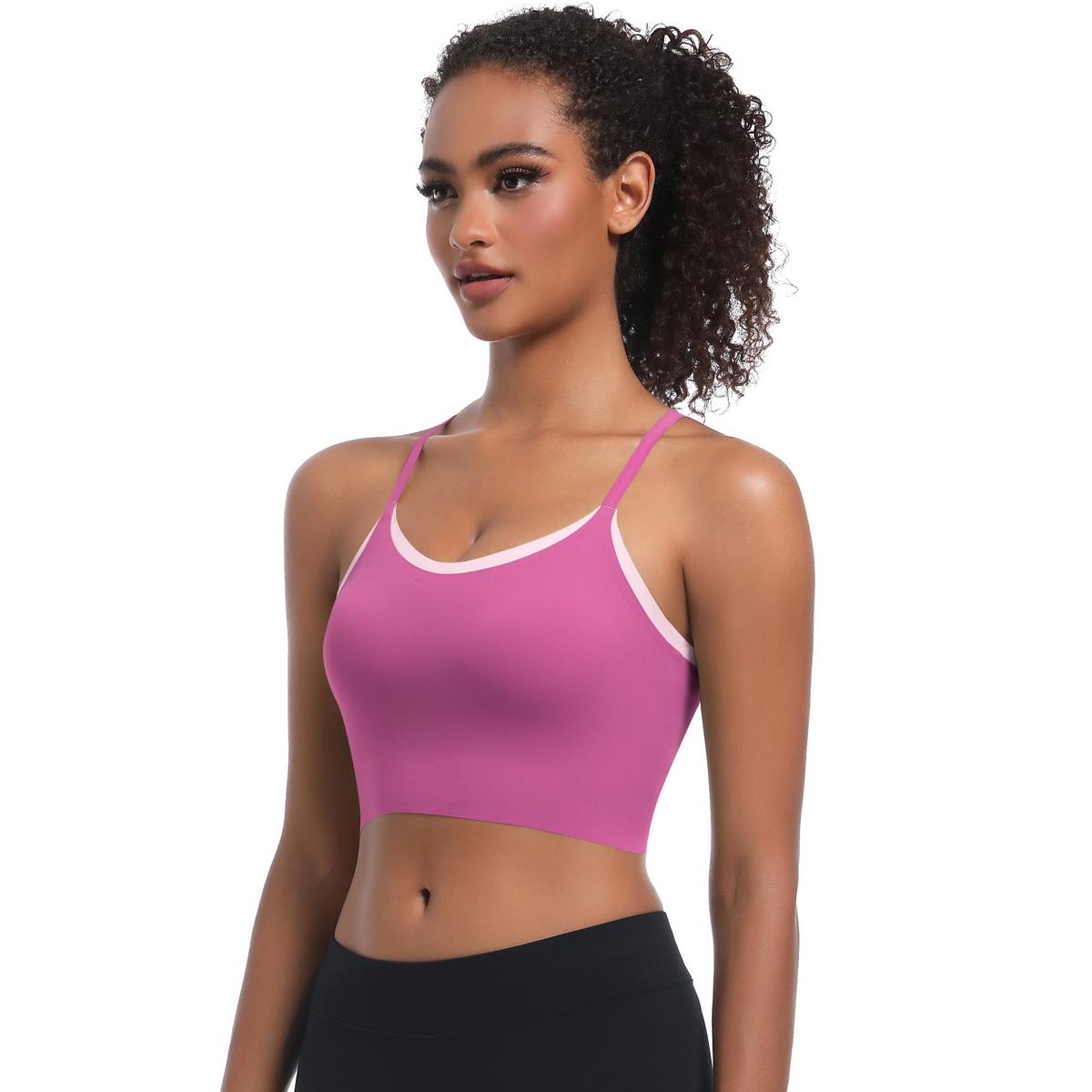 Nessaj Женский Спортивный Йога Бюстгальтер Высокопрочный Фитнес Жилет Быстросохнущий — фото 3