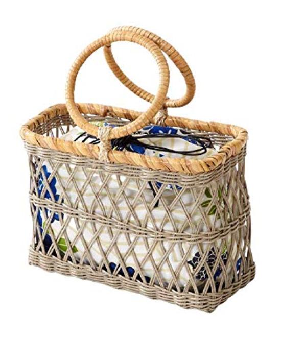 

[FuriFuri] Maiougi Rattan Tote Basket Bag 0622-313700 FREE Gray