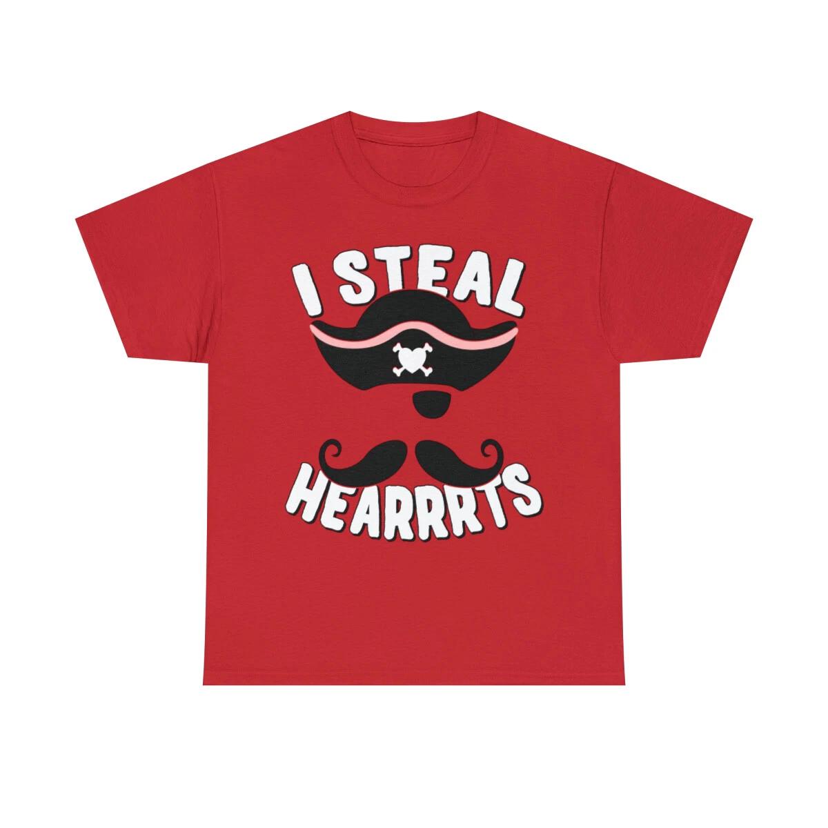 

I Steal Hearrrts Valentine s Pirate Short Sleeve Graphic T-Shirt, Sizes S-5XL L
