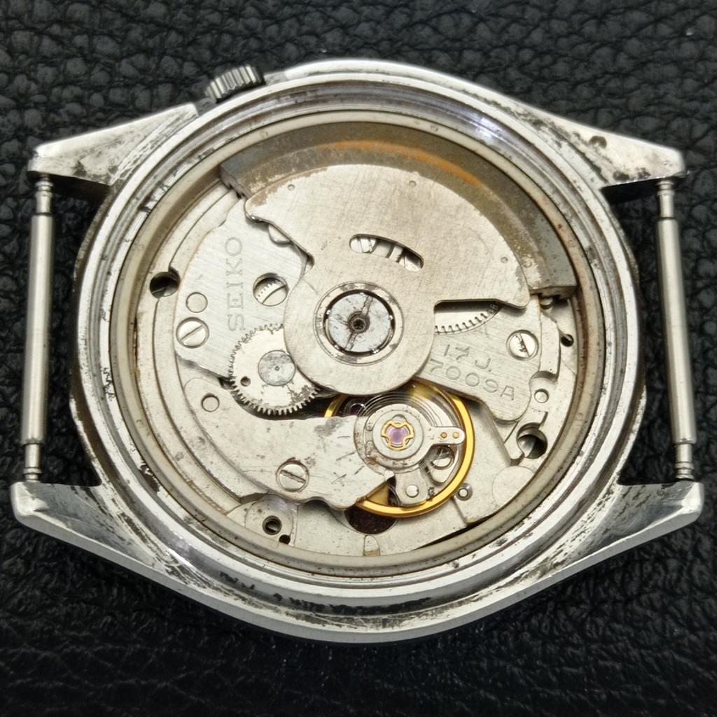 Seiko 5 AUTOMATIC VINTAGE JAPAN 7009A MENS YELLOW COLOR DIAL WATCH A701371-5 R206a-a701371