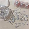 1Box Love Butterfly Zircon Diamond Super Flash Material Package Set Flat Bottom Inverted Edge Nail Accessories Small Accessories