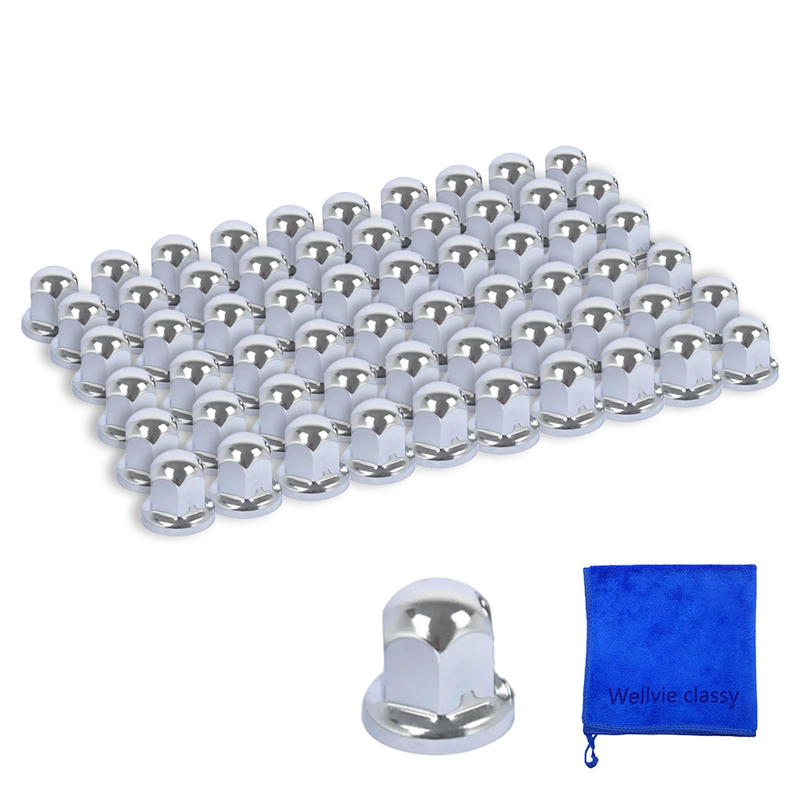

Wellvie Classy Nut ISO Round Stainless 51mm for Large Universal Fit Caps, 33mm, Standard, Steel, Tall, 20+1/60+1 10-Lug Trucks, (60+1) [Used]